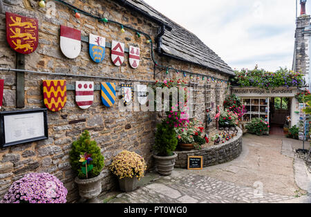 Eintritt zum Model Village & Gardens, Corfe Castle, Dorset, England, Großbritannien Stockfoto