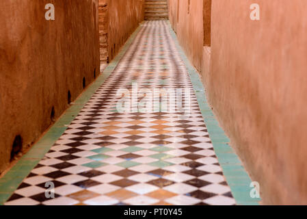 Badi Palast ist ein palastruine in Marrakesch, Marokko Stockfoto