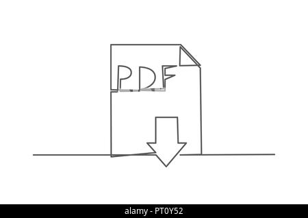 PDF eine Linie zeichnen Stock Vektor