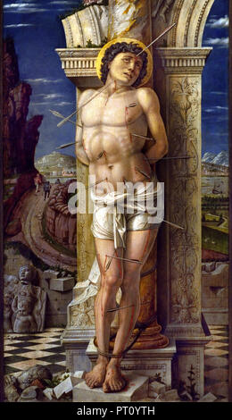 St. Sebastian, 1460 von Andrea Mantegna, 1431-1506, Italien, Italienisch, Stockfoto