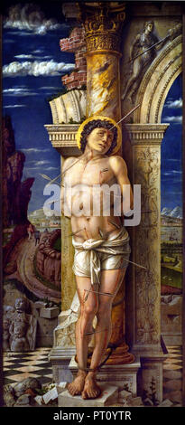 St. Sebastian, 1460 von Andrea Mantegna, 1431-1506, Italien, Italienisch, Stockfoto