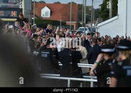 Königlicher Besuch von Harry und Megan Markle, peacehaven Stockfoto