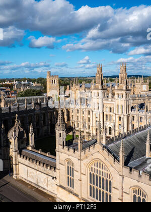 All Souls College, Worlds Hardest Aufnahmeprüfung, Universität Oxford, Oxford, Oxfordshire, England, UK, GB. Stockfoto