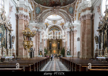 Innsbruck, Österreich - Juni 8, 2018: Innenansicht der Innsbrucker Dom Stockfoto