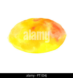 Aquarell von Hand gemalten Hintergrund. Punkt auf weißem Papier isoliert. Abstract template Design. Stockfoto