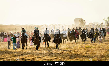 La Romeria del Rocio, Ermita del Rocío, El Rocio, Huelva, Spanien Stockfoto