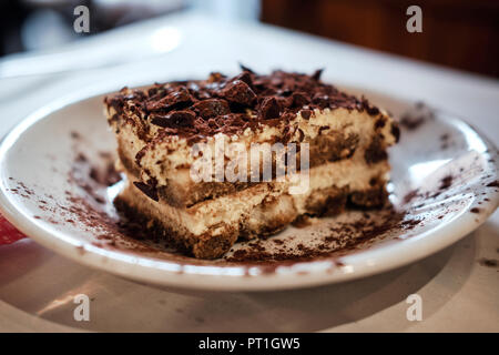 Traditionelle italienische Dessert Tiramisu Stockfoto