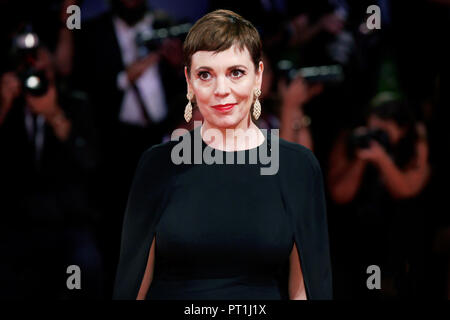 Venedig, Italien - 30. August: Olivia Colman Spaziergänge auf dem roten Teppich der Film "Liebling" Während das 75. Filmfestival von Venedig am 30. August 2018 Im Stockfoto