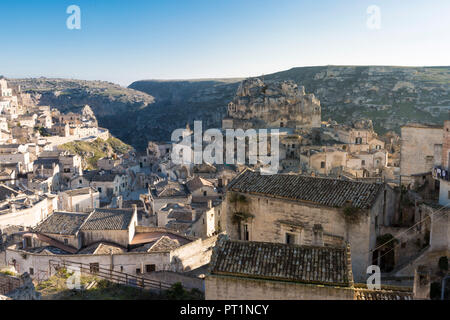 Sasso Caveoso Bezirk in der Sassi von Matera, Provinz Matera, Basilikata, Italien Stockfoto