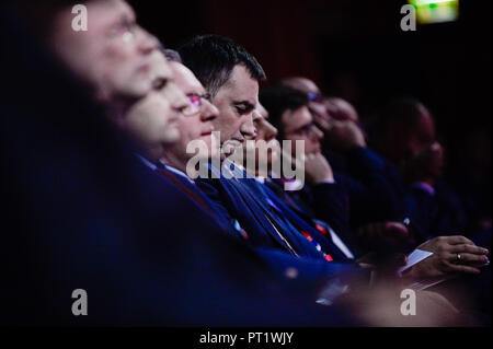 Krakau, Polen. 5. Okt, 2018. Zbigniew Ziobro, polnische Ministerin für Justiz bei der Eröffnung des Gesetzes 4 Wachstum Forum auf Eis Krakau Congress Center gesehen. Credit: Omar Marques/SOPA Images/ZUMA Draht/Alamy leben Nachrichten Stockfoto