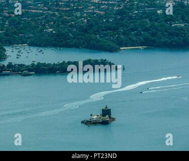 Sydney, New South Wales, Australien. 9. Nov 2008. Fort Denison, Teil der Sydney Harbour National Park, ist ein aktiver Leuchtturm auf einem Turm Schutz der Hafen von Sydney in Australien. Credit: Arnold Drapkin/ZUMA Draht/Alamy leben Nachrichten Stockfoto