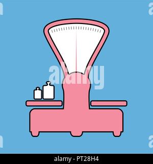 Logo style Retro skizziert. Balance. Vector Illustration Stock Vektor