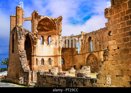 Beeindruckenden Ruinen von St George Kathedrale, Famagusta Stadt, Nördlich Zypern. Stockfoto