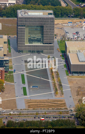 Luftaufnahme, ThyssenKrupp AG, Sitz Essen, Head Office, Essen, Ruhrgebiet, Nordrhein-Westfalen, Deutschland, Europa Stockfoto