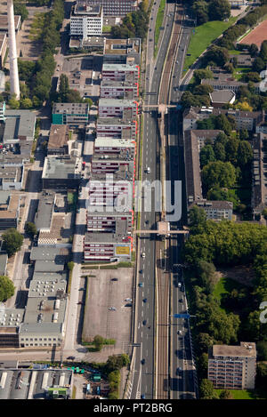 Luftaufnahme, ETEC Essener an der A 40, Technologie Center Essen, Essen, Ruhrgebiet, Nordrhein-Westfalen, Deutschland, Europa, Stockfoto