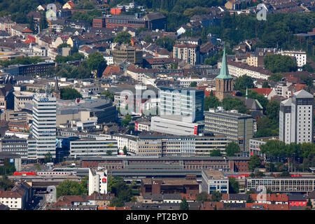Luftaufnahme, Stadt, Skyline Bochum, Bochum, Ruhrgebiet, Nordrhein-Westfalen, Deutschland, Europa Stockfoto
