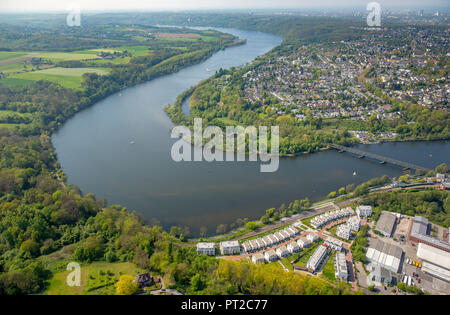 Heisingen im Ruhrbogen, Ostseite Baldeneysee, Ruhrgebiet, Entwicklung des neuen Gehäuses Ruhrbogen, allbau Essen, Essen, Ruhrgebiet, Nordrhein-Westfalen, Deutschland, Europa Stockfoto