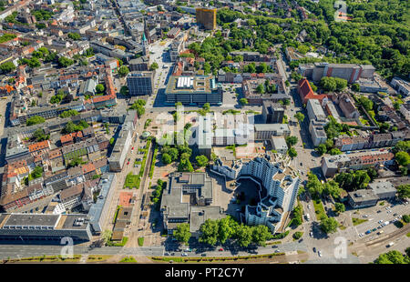 Heinrich-König-Platz, Gelsenkirchen Mitte, Ahstraße, Priorat Pfarrei St. Augustinus, Fußgängerzone Bahnhofstraße, Gelsenkirchen, Ruhrgebiet, Nordrhein-Westfalen, Deutschland, Europa Stockfoto