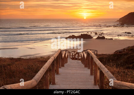 Praia do Amado Strand, Carrapateira, Costa Vicentina, Westküste, Algarve, Portugal Stockfoto