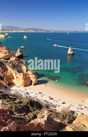 Praia do Camilio Strand von Lagos, Algarve, Portugal Stockfoto