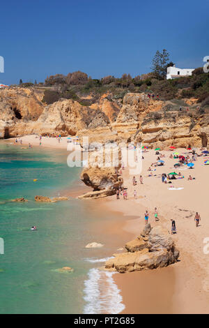 Praia do Sao Rafael Strand in Albufeira, Algarve, Portugal Stockfoto