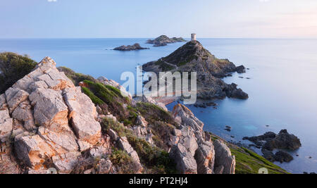 Tour de la Parata, Iles Sanguinaires, Ajaccio, Korsika, Frankreich Stockfoto