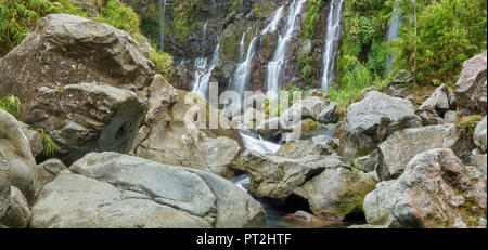 Wasserfall Cascade de la Grande Ravine, Langevin, Reunion, Frankreich Stockfoto