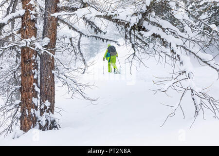 Skitouren im Aostatal (Rhemes-Notre-Dame, Rhemes Tal, Provinz Aosta, Aostatal, Italien, Europa) Stockfoto