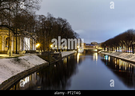 Nacht Moyka River. St. Petersburg. Russland Stockfoto