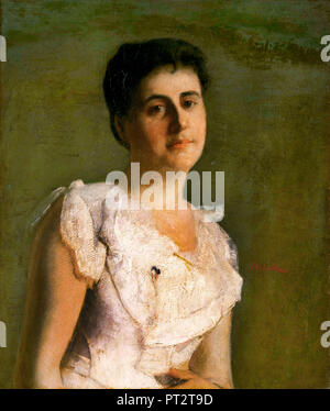 J. Alden Weir, Miss Edith Potter, Öl auf Leinwand, der Phillips Collection, Washington, D.C., USA. Stockfoto