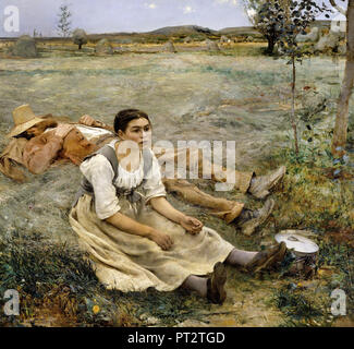 Jules Bastien-Lepage, Heu, 1877, Öl auf Leinwand, Musée d'Orsay, Paris, Frankreich. Stockfoto