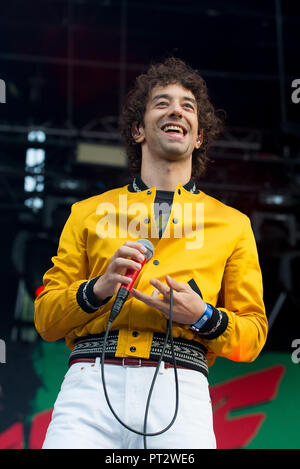 MADRID - SEP 8: Albert Hammond jr führt im Konzert an Dcode Music Festival am 8. September 2018 in Madrid, Spanien. Stockfoto