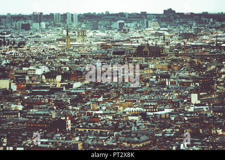 Paris von oben Stockfoto