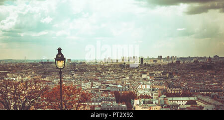 Paris von oben Stockfoto