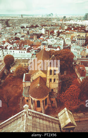 Paris von oben Stockfoto