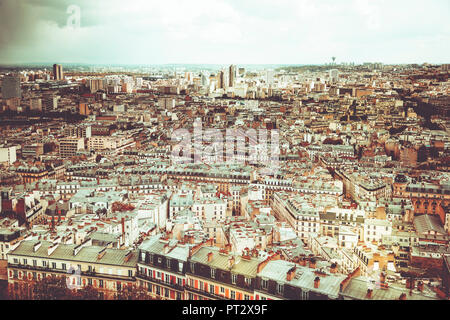 Paris von oben Stockfoto