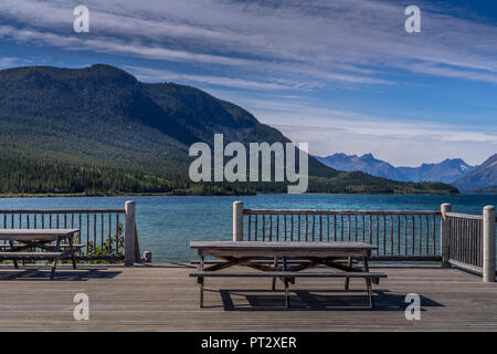 Schönen Einstellung von Straßenkontrollen Picknickplatz in der Nähe von Carcross, Yukon, Kanada Stockfoto