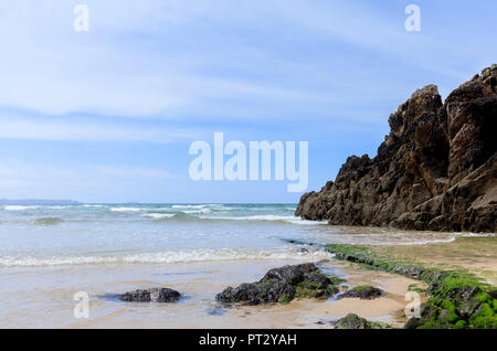 Europa, Frankreich, Bretagne, Plouzane, Strand in der Meerenge von Brest Stockfoto