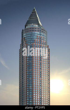 Der Messeturm in Frankfurt am Main, Hessen, Deutschland, Europa Stockfoto