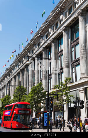 England, London, Oxford Street, Selfridges-Kaufhaus Stockfoto