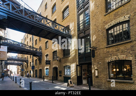 England, London, Southwark, Shad Thames, umgebauten Lagerhallen Stockfoto