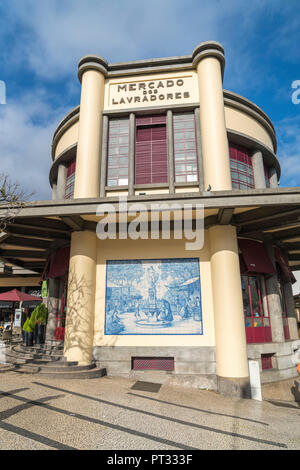 Gebäude des Mercado dos Lavradores - Bauernmarkt, Funchal, Madeira, Portugal, Stockfoto