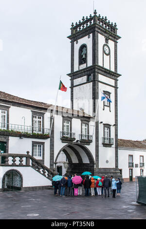 Rathaus von Ribeira Grande auf der Azoren Insel São Miguel Stockfoto