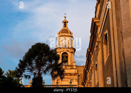 Sizilien, Catania, Altstadt, Seite Teil der Kathedrale Stockfoto