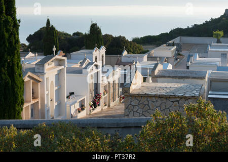 Friedhof am Notre Dame de la Serra, Calvi, Korsika, Frankreich Stockfoto