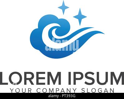 Cloud Technologie Logo Design Konzept Design Konzept Vorlage Stock Vektor