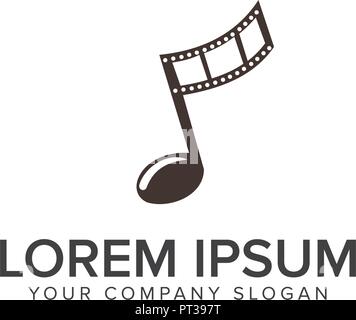 Unterhaltung Musik video Logo Design Konzept Vorlage Stock Vektor