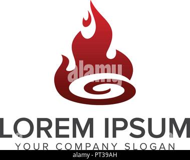 Flamme logo Vorlage. Öl und Gas logo Vektor. Feuer vektor design. Stock Vektor