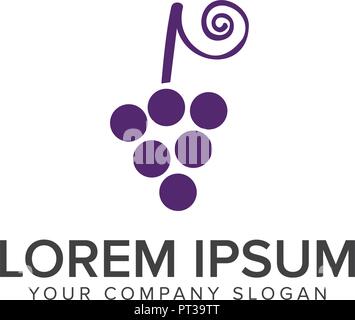 Vektor Flachbild blueberry Logo Design Konzept Vorlage Stock Vektor