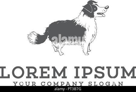 Stand Hund logo Hund Logo Design Konzept Vorlage Stock Vektor